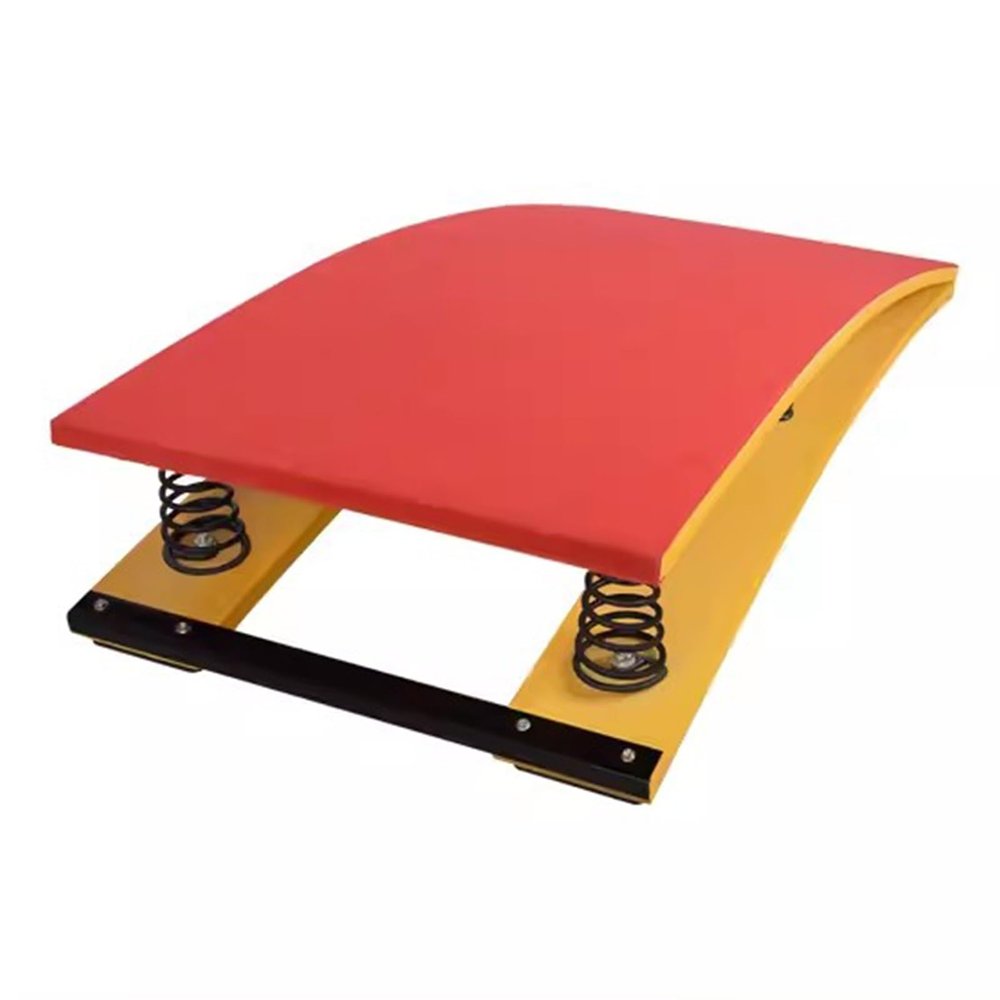 Gym Training Springs Springboard 4 Spring Kids Springboard, Gymnastic Elastic Board Portable Curved Hard Wood Practice Equipment, Load 65kg, for School, Home, Gym, Kindergarten, Athletic Field ( Color
