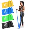 Flintronic Exercise Resistance Bands, 4 Pack Resistance Bands Set, TPE Elastic Bands with 4 Resistance Levels, 1.5M Workout Resistance Bands for Women and Men Strength Training, Yoga, Pilates view 1