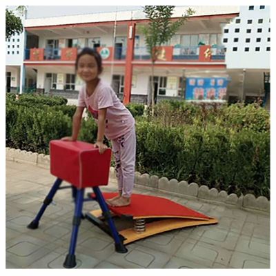 Scpantkend Vault Gymnastics Equipment Kids Sports Springboard with 2 Springs, Children Nursery School Home Gym Safty Stable Jump Bridge, Loading 55kg/ 121lbs Springboard Equipment