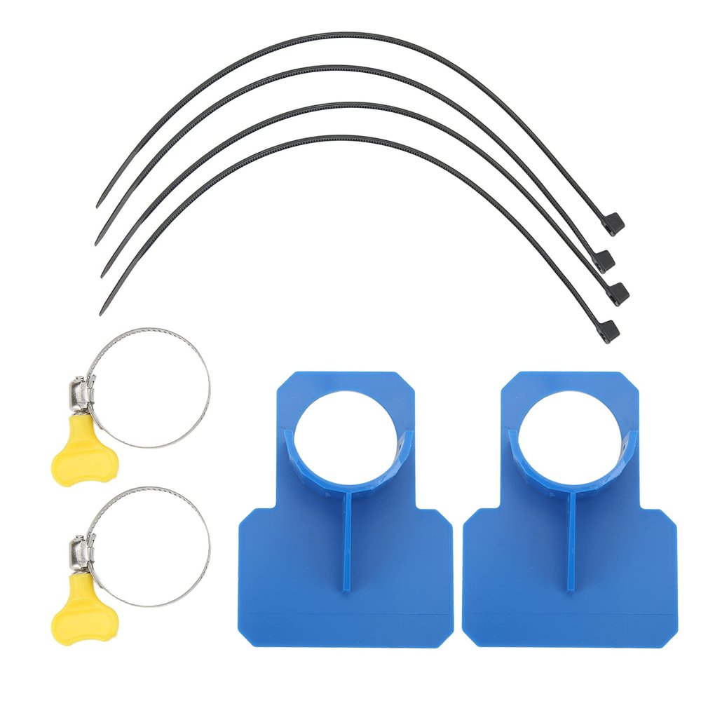 Kuuleyn 2 PCS Swimming Pool Pipe Fixing Holder Hose Support Mount Bracket Swimming Pool Water Pipe Bracket with 2 Hose Clamps