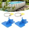 Kuuleyn 2 PCS Swimming Pool Pipe Fixing Holder Hose Support Mount Bracket Swimming Pool Water Pipe Bracket with 2 Hose Clamps view 4