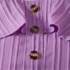 AMIMOJY Toddler Baby Girl Clothes Summer Solid Suit Ruffle Halter Tank Tops Frilly Shorts with Pocket Cute Outfit Set 2Pcs, 5-6 Years, Purple view 4