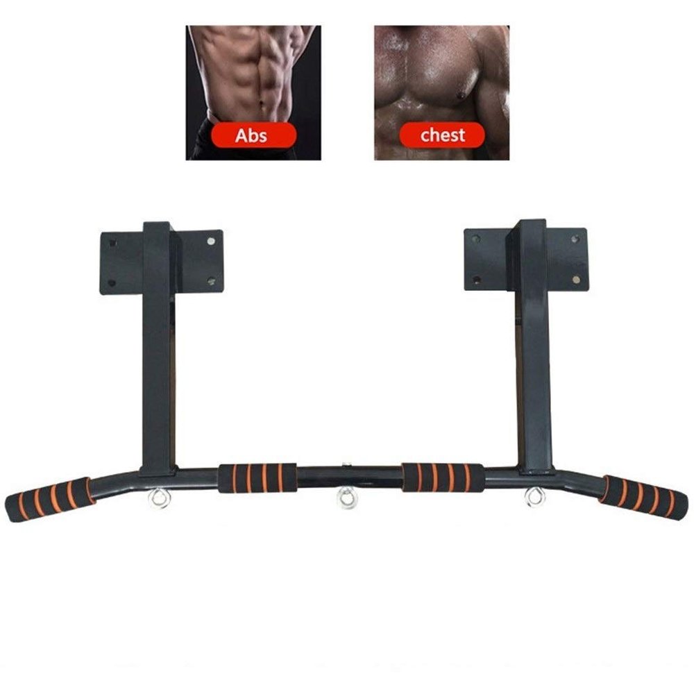 YOtat Single Parallel Bars Pull-Up Device Home Indoor Fitness Equipment Wall Side-Mounted Beam Single Parallel Bars Perforated Family Hanger Joist Mounting Rods, 94*36*5cm, Black