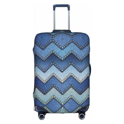YQxwJL Gradient Blue Denim Print Luggage Cover Washable Suitcase Anti-Scratch Suitcase Cover Protective Cover Fits 18-32 Inch