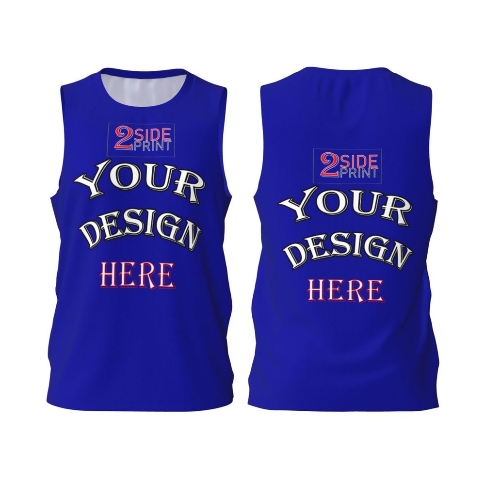 NineFit Basics Custom Tank Tops Man Personalized Tank Tops with Logo Name Picture Design Your Own Print Crewneck Customized Sleeveless Shirt X-Large Navy