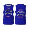 NineFit Basics Custom Tank Tops Man Personalized Tank Tops with Logo Name Picture Design Your Own Print Crewneck Customized Sleeveless Shirt X-Large Navy view 1