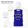 NineFit Basics Custom Tank Tops Man Personalized Tank Tops with Logo Name Picture Design Your Own Print Crewneck Customized Sleeveless Shirt X-Large Navy view 2