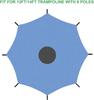 Trampoline Shade Cover for 6ft 8ft 10ft 12ft 14ft 16ft Sun-Protection Trampolines Canopy, Easy to Install, Anti-UV Trampolines Sunshade Accessories for Outdoor Backyard Playground (Blue, 16ft) view 4