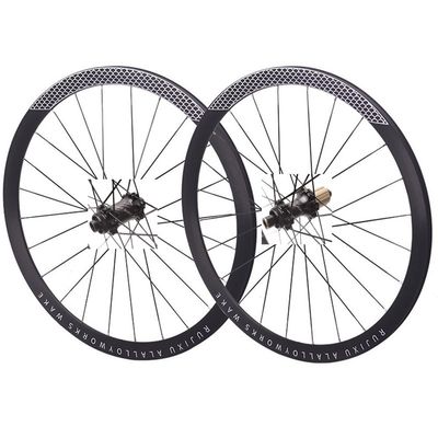 700C Road Bikes Wheels Hight 38mm Centre Lock Disc Brake Thru Axle Aluminum Alloy Double Wall Rim Front and Rear Wheelset 8/9/10/11/12 Speed Cassette Freewheel 24 Holes (Size : White)