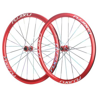 700C Road Bikes Wheel Centre Lock Disc Brake Thru Axle Aluminum Alloy Double Wall Rim Front and Rear Wheelset Hight 38mm 8/9/10/11 Speed Cassette Freewheel 24 Holes