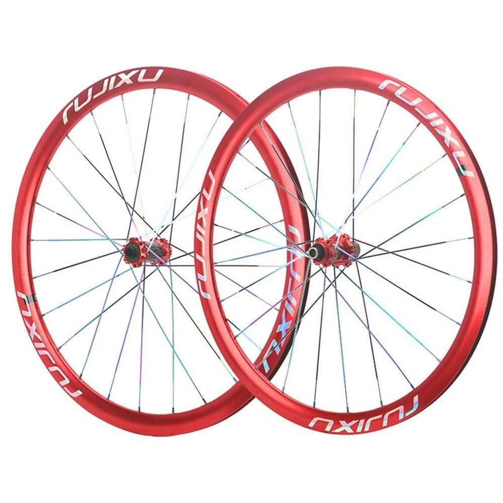 700C Road Bikes Wheel Centre Lock Disc Brake Thru Axle Aluminum Alloy Double Wall Rim Front and Rear Wheelset Hight 38mm 8/9/10/11 Speed Cassette Freewheel 24 Holes