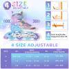 Kids Inline Skates for Girls Boys - Purple Blades Roller for Kids Youth Age 10 11 12 - Adjustable All Light up Wheels Indoor Outdoor Sports Birthday Gift for Son and Grandson view 4