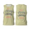 NineFit Basics Custom Tank Tops Man Personalized Tank Tops with Logo Name Picture Design Your Own Print Crewneck Customized Sleeveless Shirt Large Tan view 1