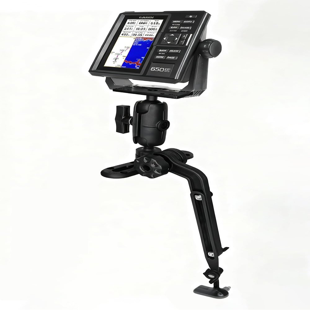 Strg Kayak Fish Finder Mount, Fish Finder Transducer Mount with Rectangle Plate and Transducer Arm Boat Marine Electronic Mounts Compatible with Garmin, Lowrance and More Fish Finders