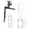 Strg Kayak Fish Finder Mount, Fish Finder Transducer Mount with Rectangle Plate and Transducer Arm Boat Marine Electronic Mounts Compatible with Garmin, Lowrance and More Fish Finders view 2