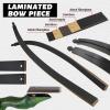 HANDBAIGE 60'' Green Hunting Recurve Bow Kit for Adults Left Handed Takedown Wooden Bow Set with Laminated Limbs for Shooting (40LBS) view 4