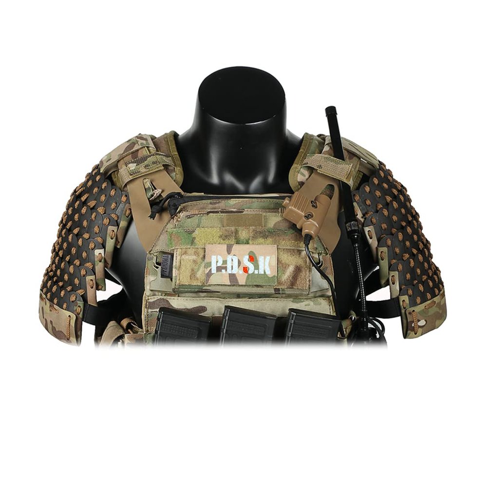 YounggDiy Tactical Shoulder Armor, 1 Pair Tactical Gear Non-Slip Shoulder Armors, Medieval Tactical Protective Equipment (Without Vest)