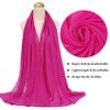 Ciormis Fuchsia Chiffon Evening Shawl for Women- Formal Chiffon Shawls Scarves for Bridal Wedding Party Dresses(Fuchsia) view 2