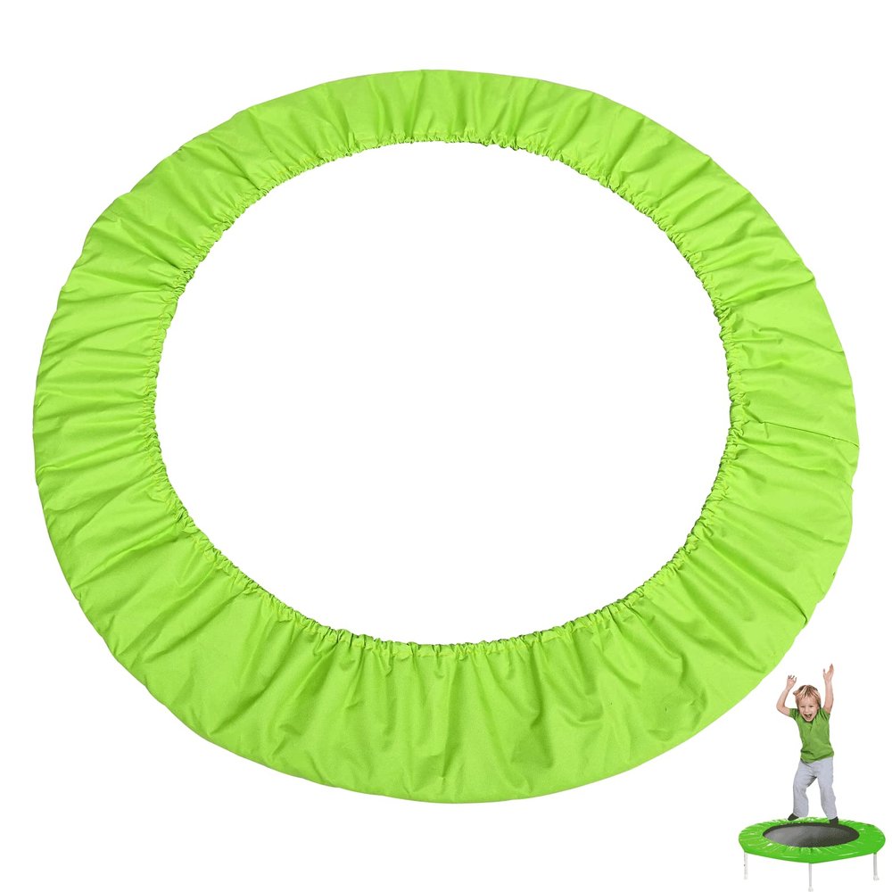 Mini Trampoline Spring Cover 36 38 40 45 60inch Small Trampoline Pad Replacement 3 Layers Thickened & Widened, 800D Tear-Resistant Oxford Cloth, fit Indoor Trampoline for Toddlers ,Green,152cm(60inch)