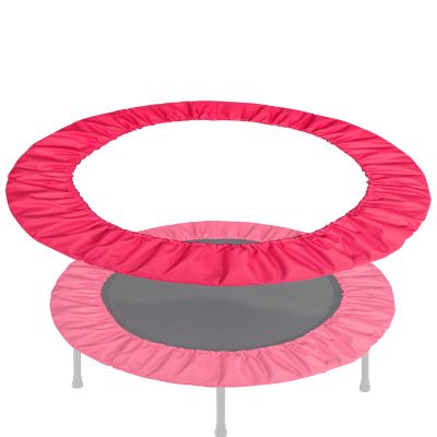 Mini Trampoline Spring Cover 36 38 40 45 60inch Small Trampoline Pad Replacement 3 Layers Thickened & Widened, 800D Tear-Resistant Oxford Cloth, fit Indoor Trampoline for Toddlers ,Red,137cm(55inch)