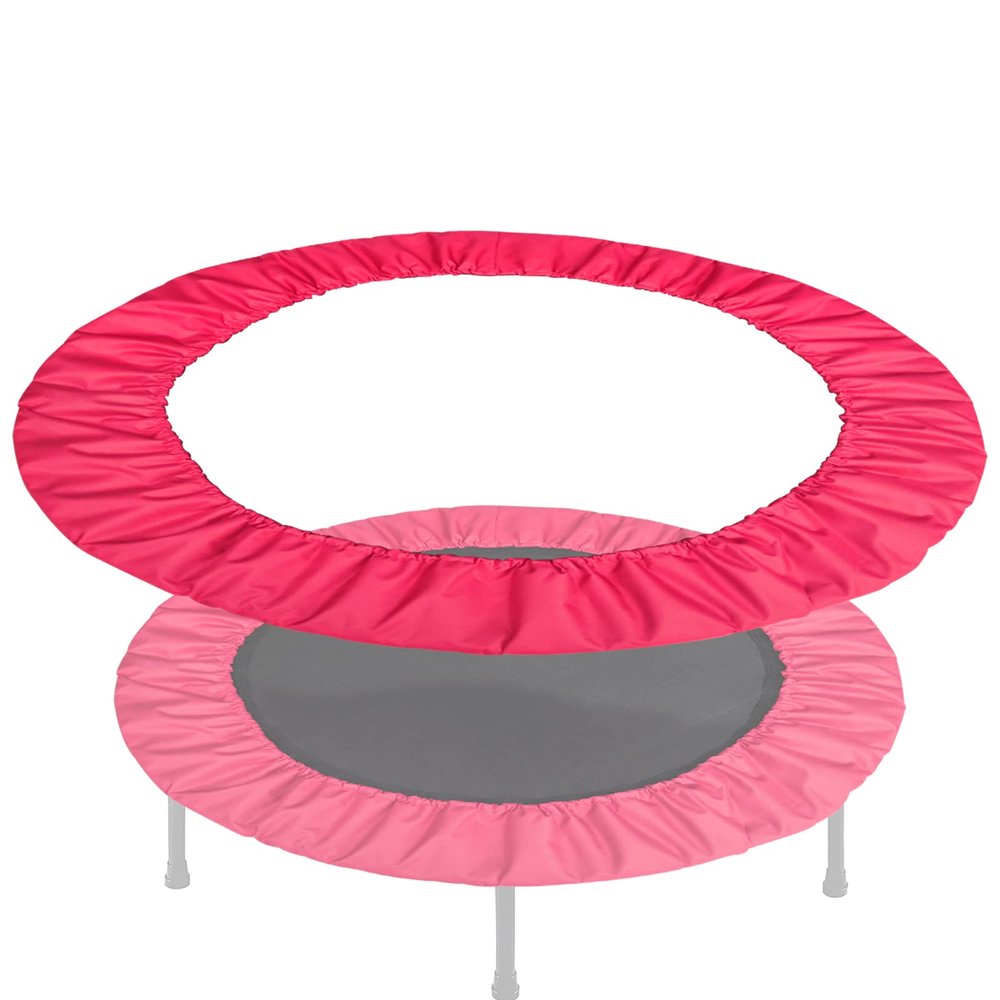 Mini Trampoline Spring Cover 36 38 40 45 60inch Small Trampoline Pad Replacement 3 Layers Thickened & Widened, 800D Tear-Resistant Oxford Cloth, fit Indoor Trampoline for Toddlers ,Red,137cm(55inch)