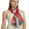 PANTONIGHT Scarfs for Women Fashion Long Floral Scarf Lightweight Silk Feeling Head Scarf Printing Shawls Double Sides (2819) view 4