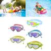 EPIPHQNY Kids Swimming Goggles, 180 Degree Wide View Goggles Frog Resistant Swim Goggles for Boy Girl Swimming, 5.12*2.76*1.85in, Yellow Blue view 2