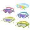 EPIPHQNY Kids Swimming Goggles, 180 Degree Wide View Goggles Frog Resistant Swim Goggles for Boy Girl Swimming, 5.12*2.76*1.85in, Yellow Blue view 4