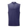 xoxingysm Mens Summer Tops Sleeveless Tank Tops Stretchy Muscle Gym Fitness Bodybuilding T Shirts Outdoor Hiking Casual Under Shirts with Pocket V-Neck Workout Tees Dark Blue view 3