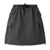 Rolanko Girls Cargo Skirt Parachute Shorts Skirt with Pockets A-Line Summer Kids Skort Casual School Hiking (Darkgrey, 6-7 Years) view 1