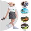 Rolanko Girls Cargo Skirt Parachute Shorts Skirt with Pockets A-Line Summer Kids Skort Casual School Hiking (Darkgrey, 6-7 Years) view 4