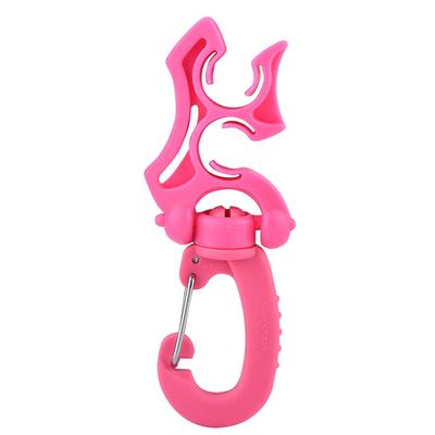 XHIKOWAT Scuba Diving Double BCD Hose Holder Snorkeling Diving Equipment Clip Regulator 304 Stainless Steel and PP Material for Dive Snorkeling (Pink),Diving