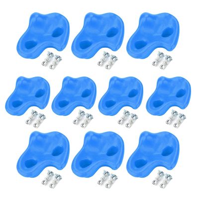 NOENNULL 10PCS Plastic Climbing Stone Rock Textured Rock Climbing Stone Rocks Wall Stones Kids Assorted Kit Bolt (Blue), NOENNULLoqwpmn9c28-02