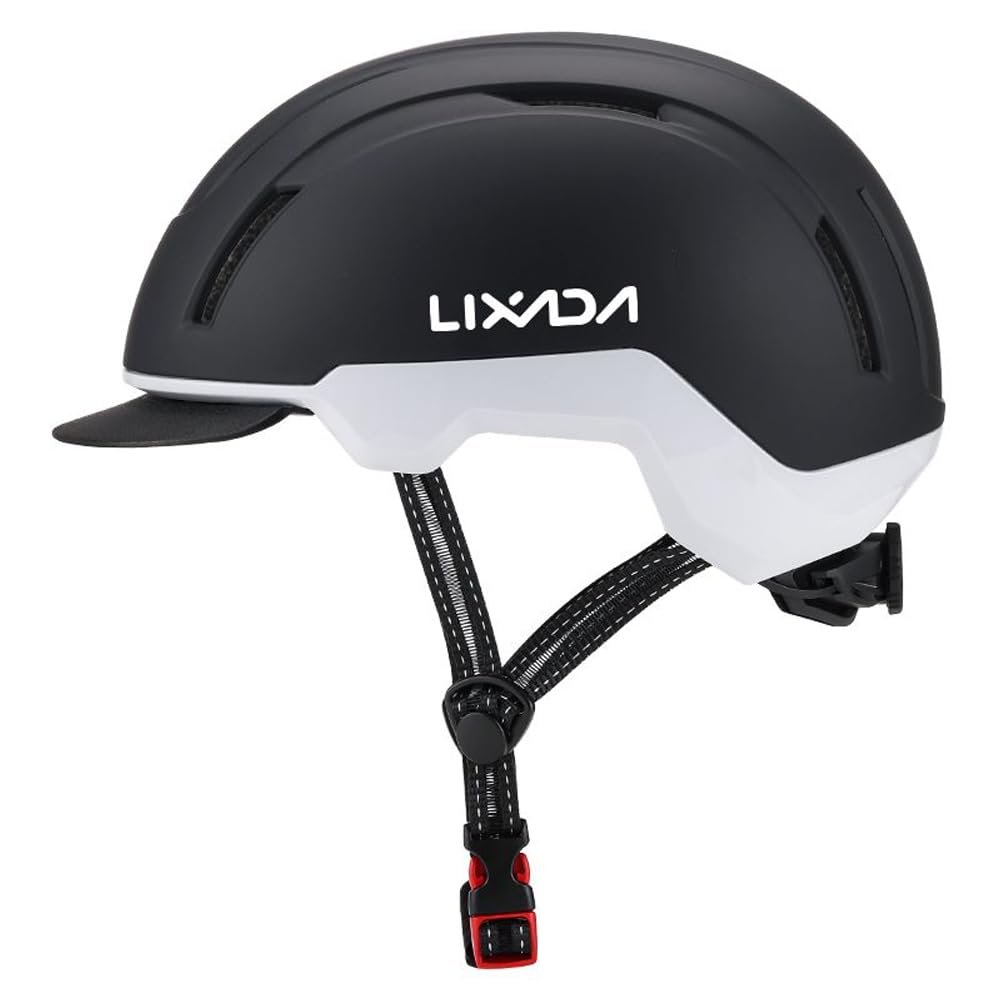 Lixada Adult Bike Helmet, Lightweight Mountain Bike Helmet Comfort Bicycle Helmet with Pads & Visor, Impact Protection Adjustable Cycling Helmet for Men Women Commuting, Road Biking, Skating