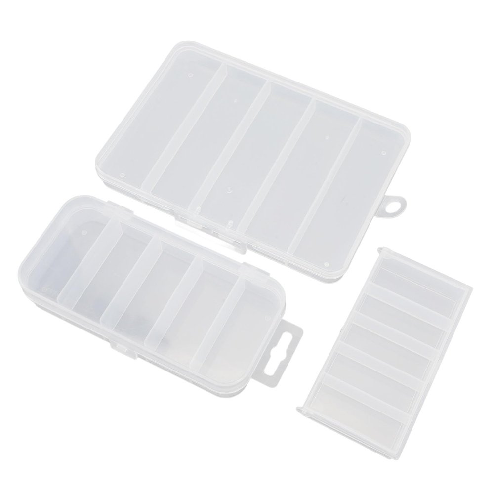 Keenso Clear Fishing Tackle Box, 3pcs Organized Storage Solution for Lures, Hooks, Sinkers, Compact and Portable
