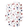 4Th of July Shirts Women Summer American Flag 3/4 Sleeve Tops 2025 Graphic Round Neck Casual Independence Day Blouses Fashion Three Quarter Length Tunic Tops 3/4 Sleeve T Shirts for Women Deep Red view 4