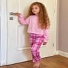 Arshiner Girls Pajama Pants Kids Plaid Pj Pants Comfy Lounge Sleepwear Bottoms with Pockets Pink Plaid 10-11 Years view 3