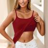 NBXNZWF Women's Tank Tops 2024 Built In Bra Camisole Loose Fitting Tank Top with Built In Bra Cami Bras for Women view 4
