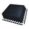 AIRHOP 0.56in Thick 24 Sq Ft Exercise Equipment Mats, 6 Tiles Upgraded Rubber Top with High Density EVA Foam, Large Interlocking Puzzle Gym Flooring for Home Gym, Heavy Weight Workout,Black & Blue view 1