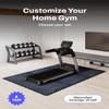 AIRHOP 0.56in Thick 24 Sq Ft Exercise Equipment Mats, 6 Tiles Upgraded Rubber Top with High Density EVA Foam, Large Interlocking Puzzle Gym Flooring for Home Gym, Heavy Weight Workout,Black & Blue view 4