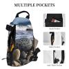 Beach Rock Print Crossbody Backpack -Versatile Crossbody Backpack For Outdoor Activities view 3