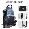 Beach Rock Print Crossbody Backpack -Versatile Crossbody Backpack For Outdoor Activities view 3