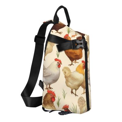A Brood Of Chickens Print Crossbody Backpack -Versatile Crossbody Backpack For Outdoor Activities