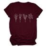 Womens Floral Wildflower Graphic Tees Summer Flower Casual Short Sleeve Shirts Gardening Plant Lover Tshirts Gifts view 1
