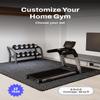 AIRHOP 0.79in Thick 48 Sq Ft Exercise Equipment Mats, 12 Tiles Upgraded Rubber Top with High Density EVA Foam, Large Interlocking Puzzle Gym Flooring for Home Gym, Heavy Weight Workout,Black & White view 4