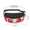 Red Cherries Print Fanny Pack/Waist Bag For Festival Rave Hiking Running Cycling view 3