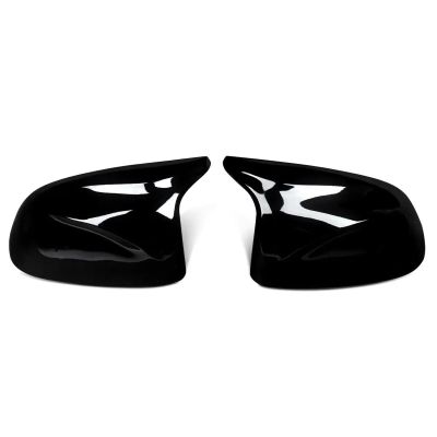 Kiyah Compatible For BMW X3 F25 X4 F26 X5 F15 X6 F16 2014-2018 Car Replacement Rearview Side Mirror Cover Wing Cap Exterior Door Case Trim Carbon (Color : Gloss Black)