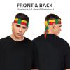 Trukd Flag of Benin Headbands,Sports Head Tie,Headband for Men and Women,Hair Band for Running, Workout, Football, Black, TD-TD12158 view 3