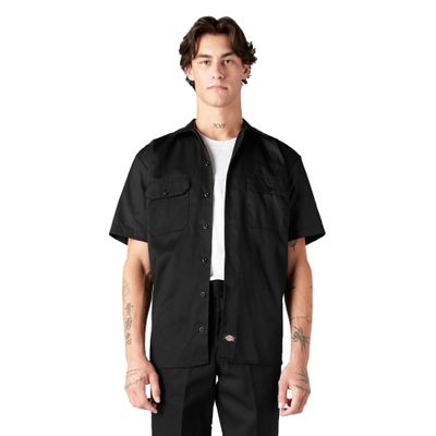 Dickies Short Sleeve Work Shirt, Black, 3T