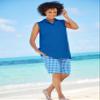 Woman Within Plus Size Seersucker Short - 30 W, Raspberry Sorbet view 4